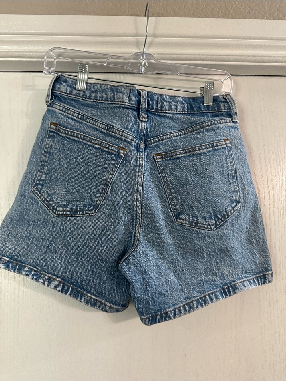 Abercrombie & Fitch Light Blue High-Rise Denim Shorts - Picture 3 of 3